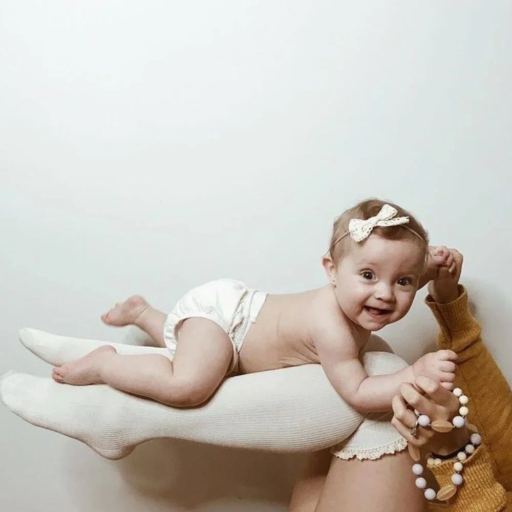Itzy Ritzy | Teething Happens Chewable Mom Necklace | Pink & Gold
